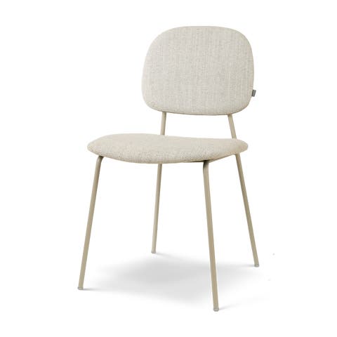 Jasmijn eetkamerstoel beige gemêleerd - grijsbeige onderstel