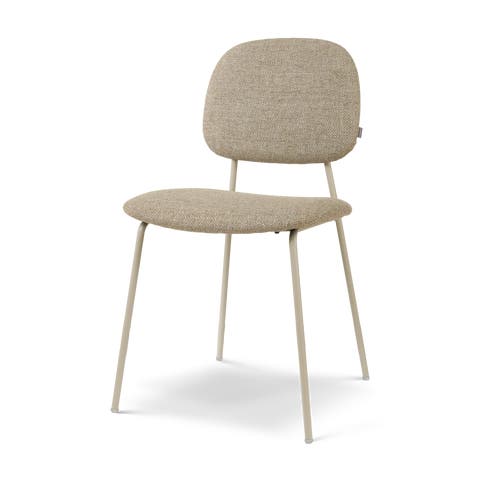 Jasmijn eetkamerstoel taupe melange - grijsbeige onderstel