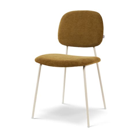 Jasmijn eetkamerstoel mosgroen - grijsbeige onderstel