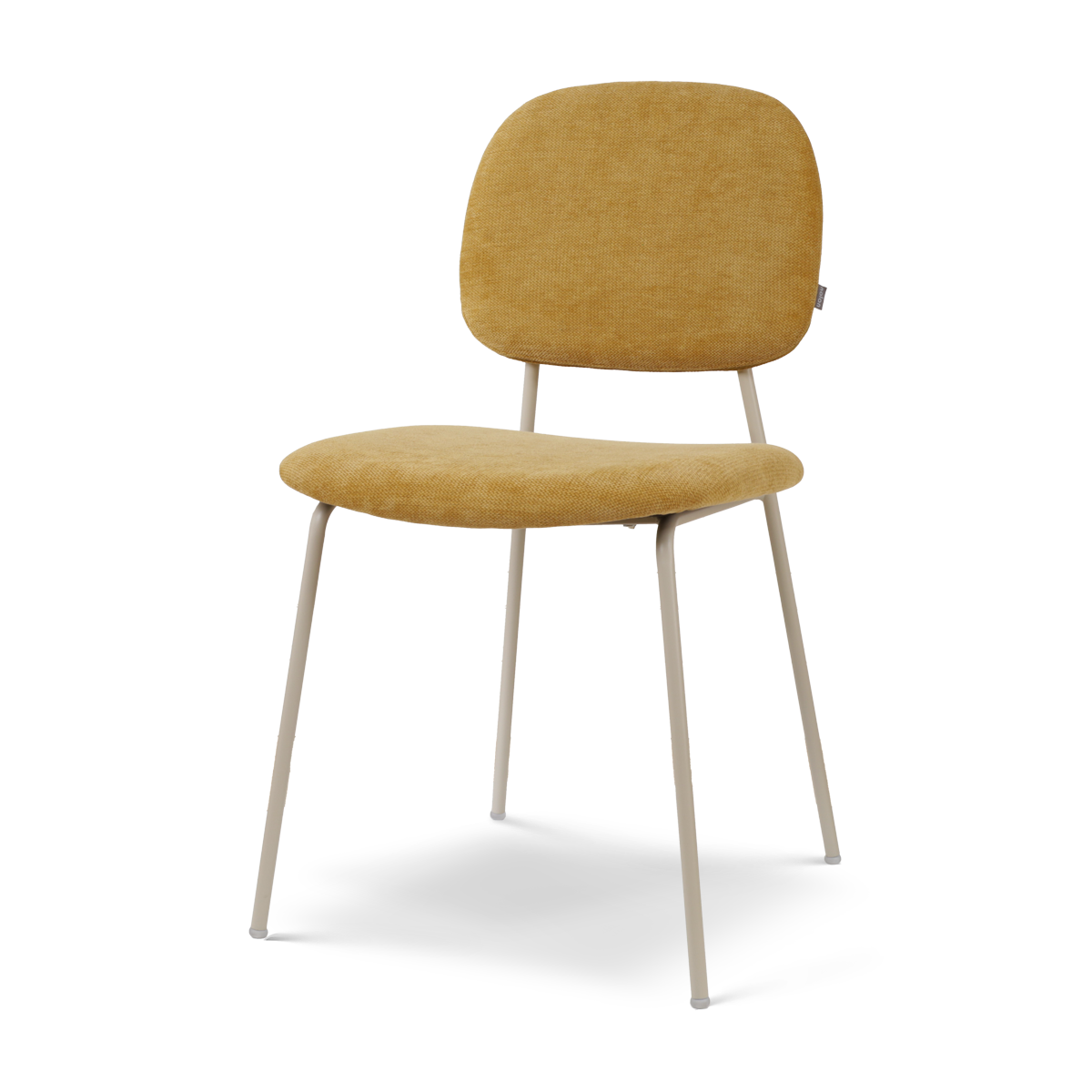 Jasmijn eetkamerstoel warm oker - grijsbeige onderstel