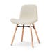 Nena-Fé eetkamerstoel cottonbeige - houten onderstel