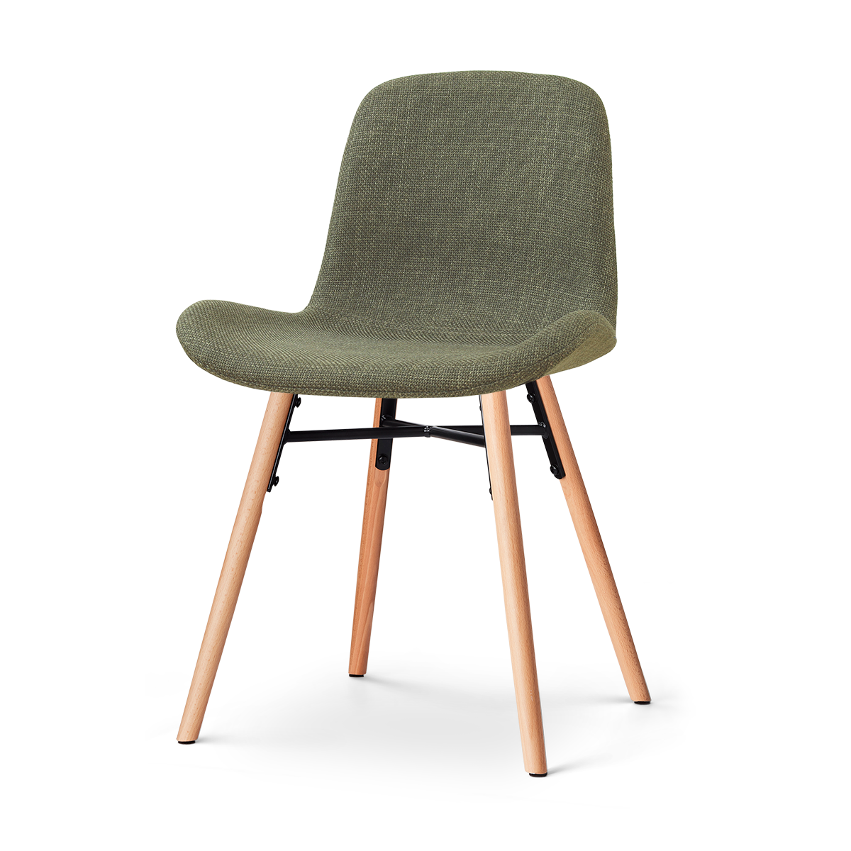 Nolon Nena-Fé eetkamerstoel forestgroen - houten onderstel