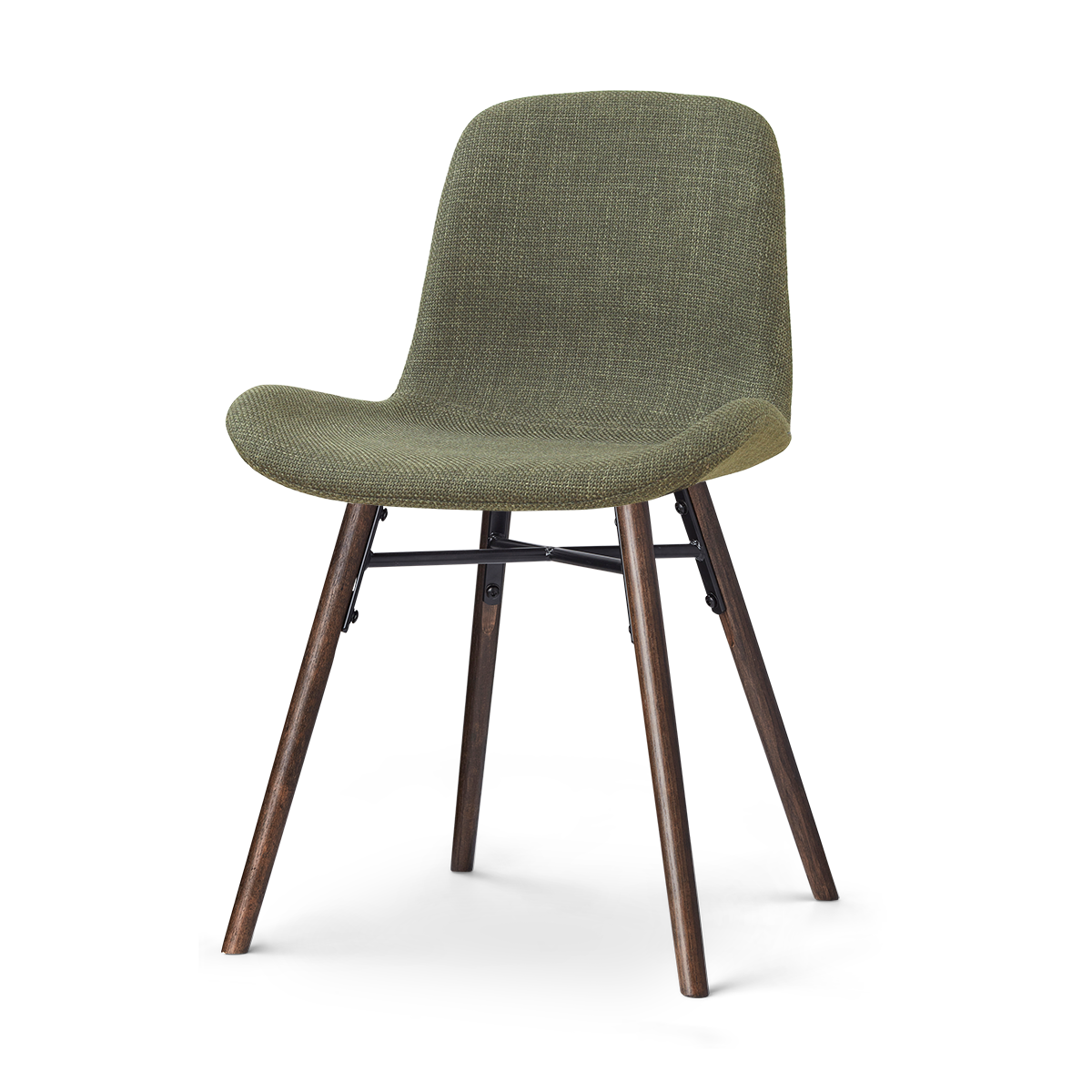 Nolon Nena-Fé eetkamerstoel forestgroen - walnoot houten onderstel