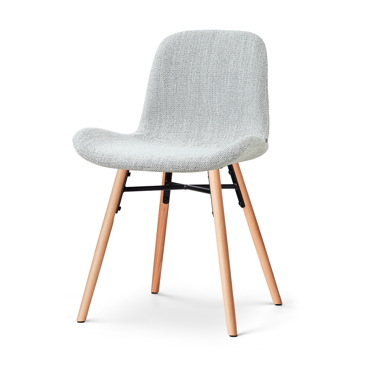 Nolon Nena-Fé eetkamerstoel grijs melange - houten onderstel