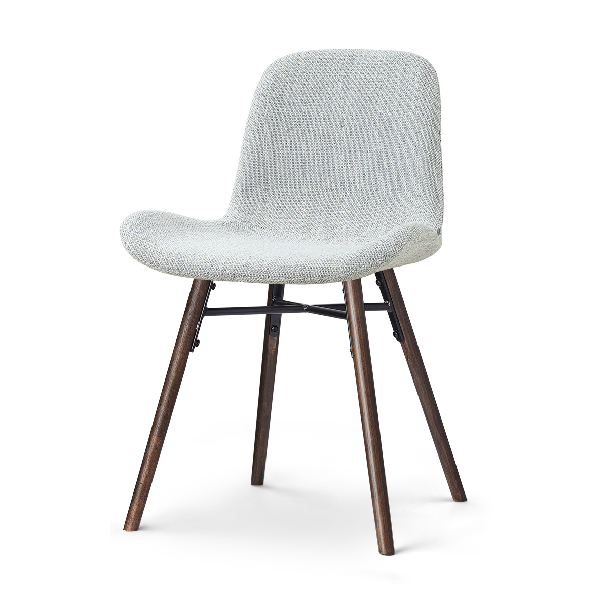 Nolon Nena-Fé eetkamerstoel grijs melange - walnoot houten onderstel
