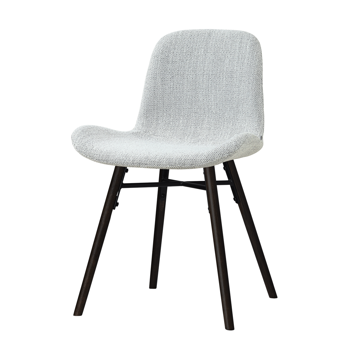 Nolon Nena-Fé eetkamerstoel grijs melange - zwart houten onderstel