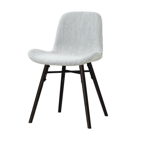 Nena-Fé eetkamerstoel grijs melange - zwart houten onderstel