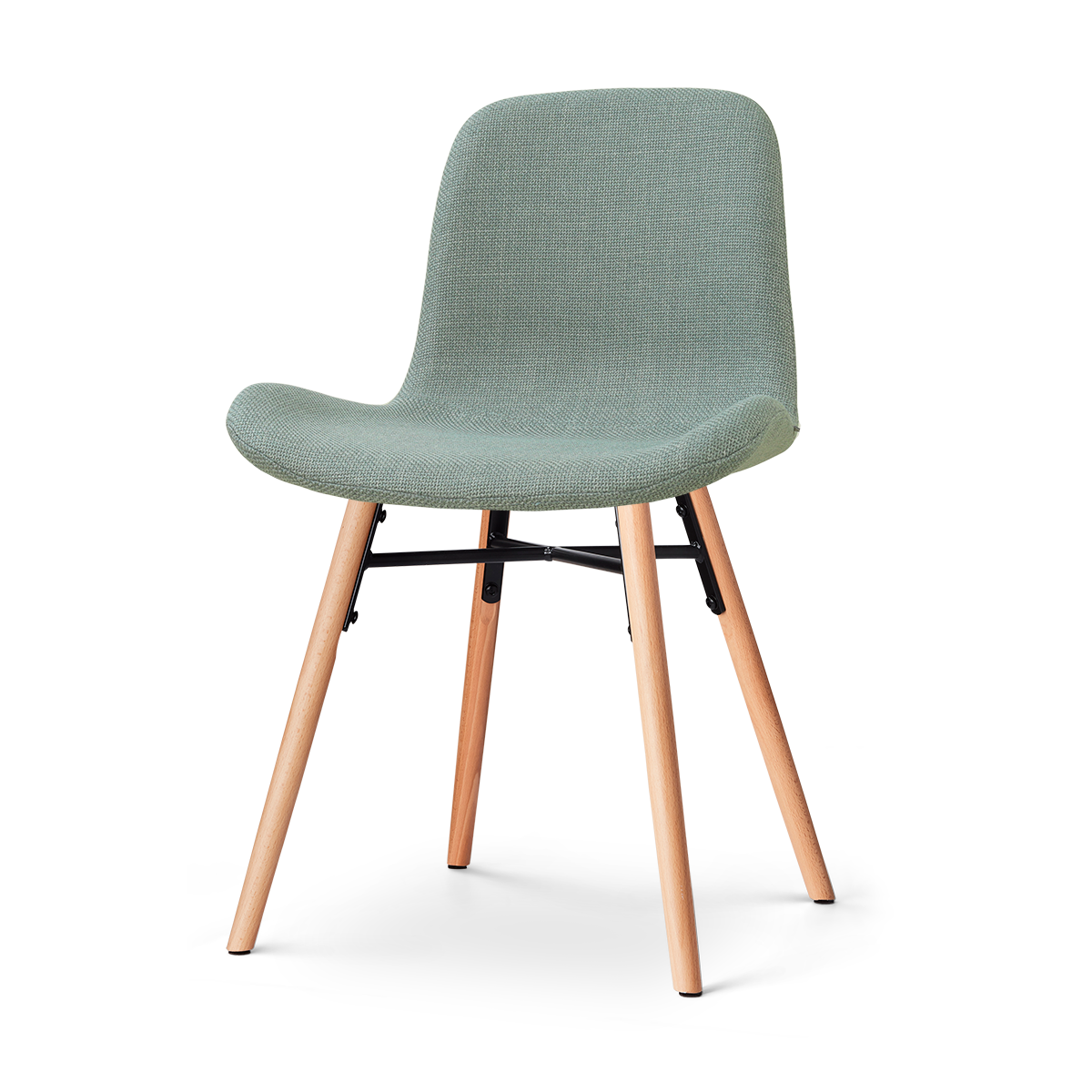 Nolon Nena-Fé eetkamerstoel saliegroen - houten onderstel