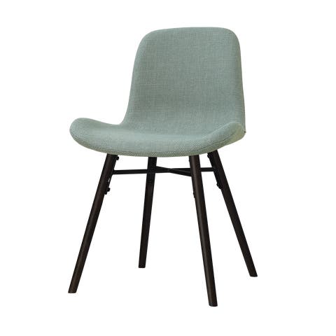 Nena-Fé eetkamerstoel saliegroen - zwart houten onderstel