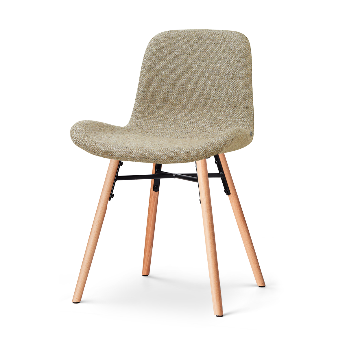 Nolon Nena-Fé eetkamerstoel taupe melange - houten onderstel