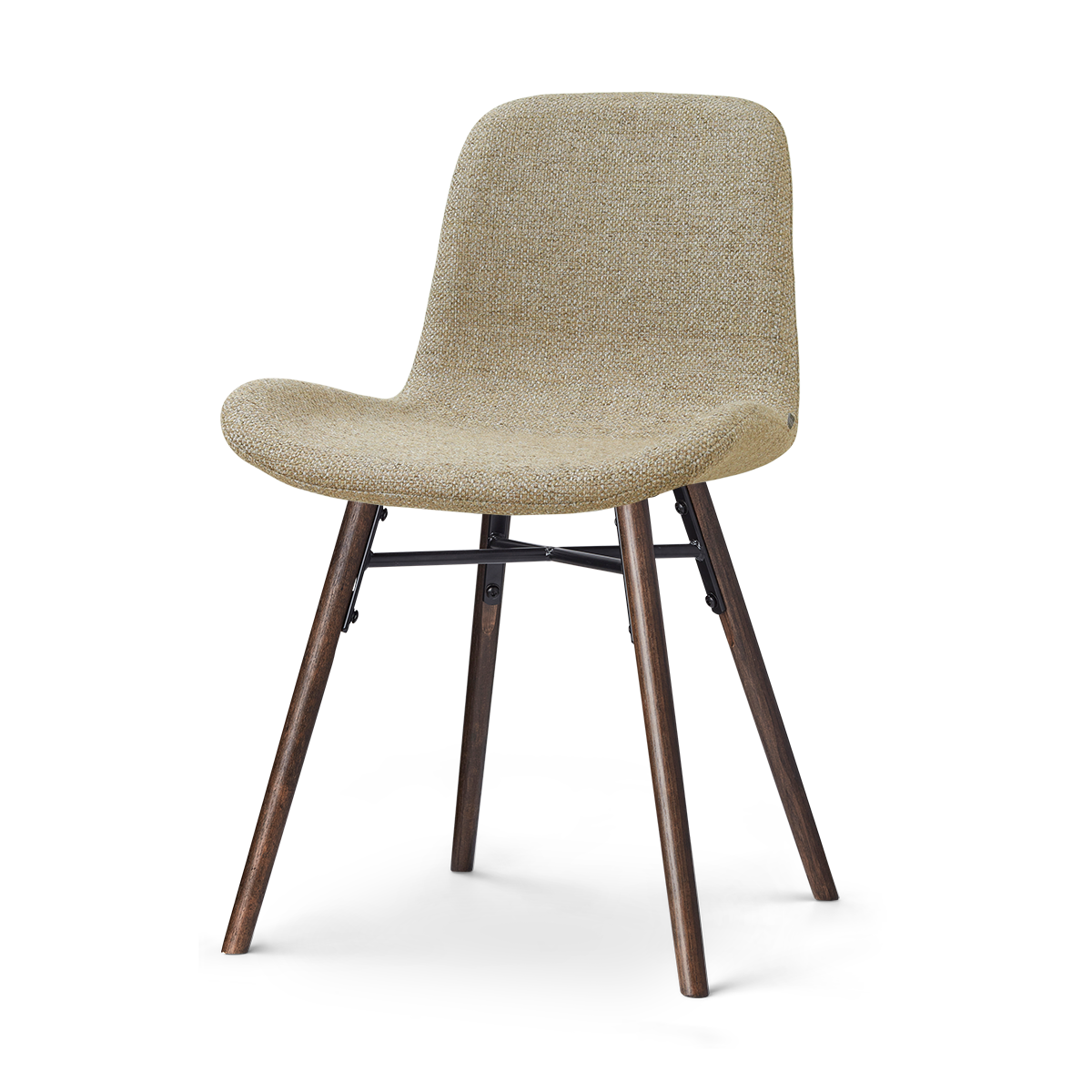 Nolon Nena-Fé eetkamerstoel taupe melange - walnoot houten onderstel