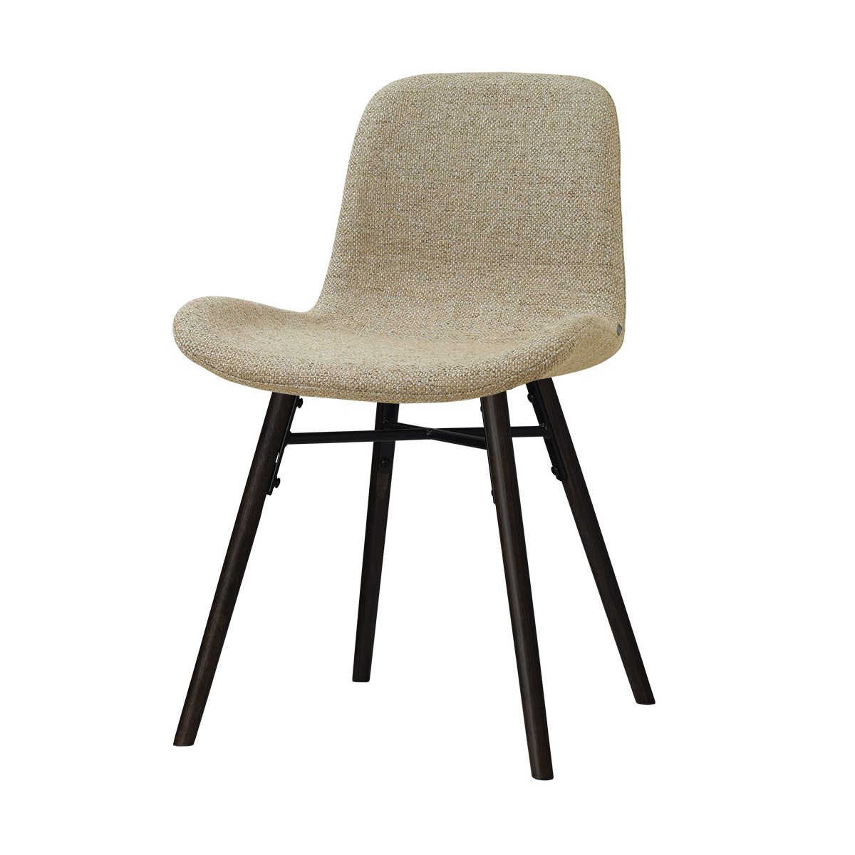 Nolon Nena-Fé eetkamerstoel taupe melange - zwart houten onderstel