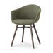 Nena-Otis eetkamerstoel forestgroen - walnoot houten onderstel