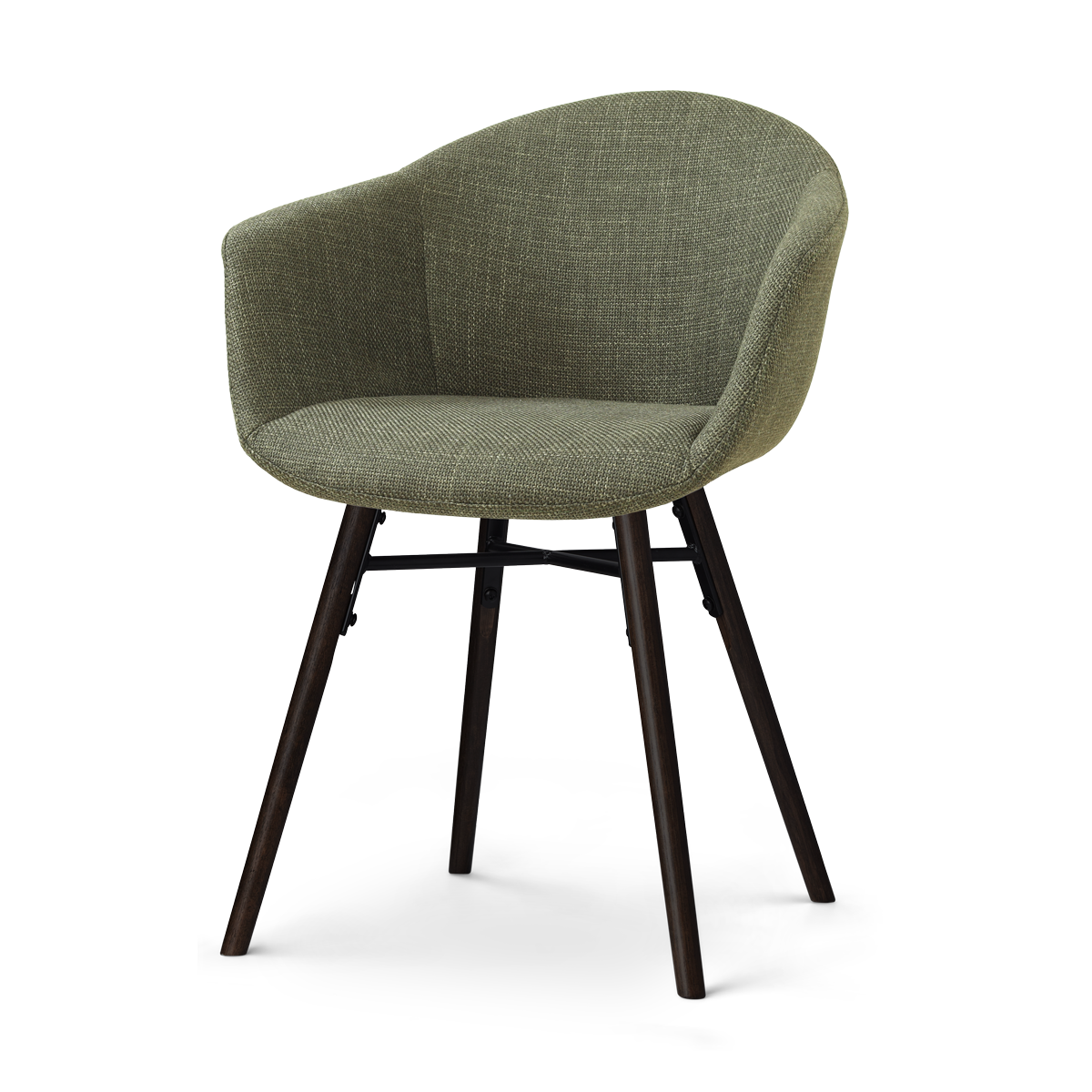 Nolon Nena-Otis eetkamerstoel forestgroen - zwart houten onderstel