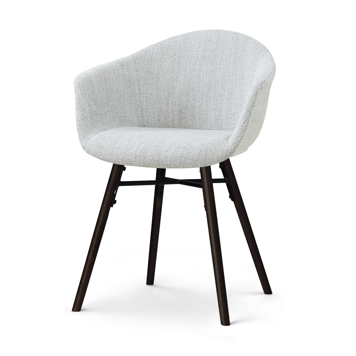 Nolon Nena-Otis eetkamerstoel grijs melange - zwart houten onderstel