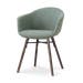 Nena-Otis eetkamerstoel saliegroen - walnoot houten onderstel