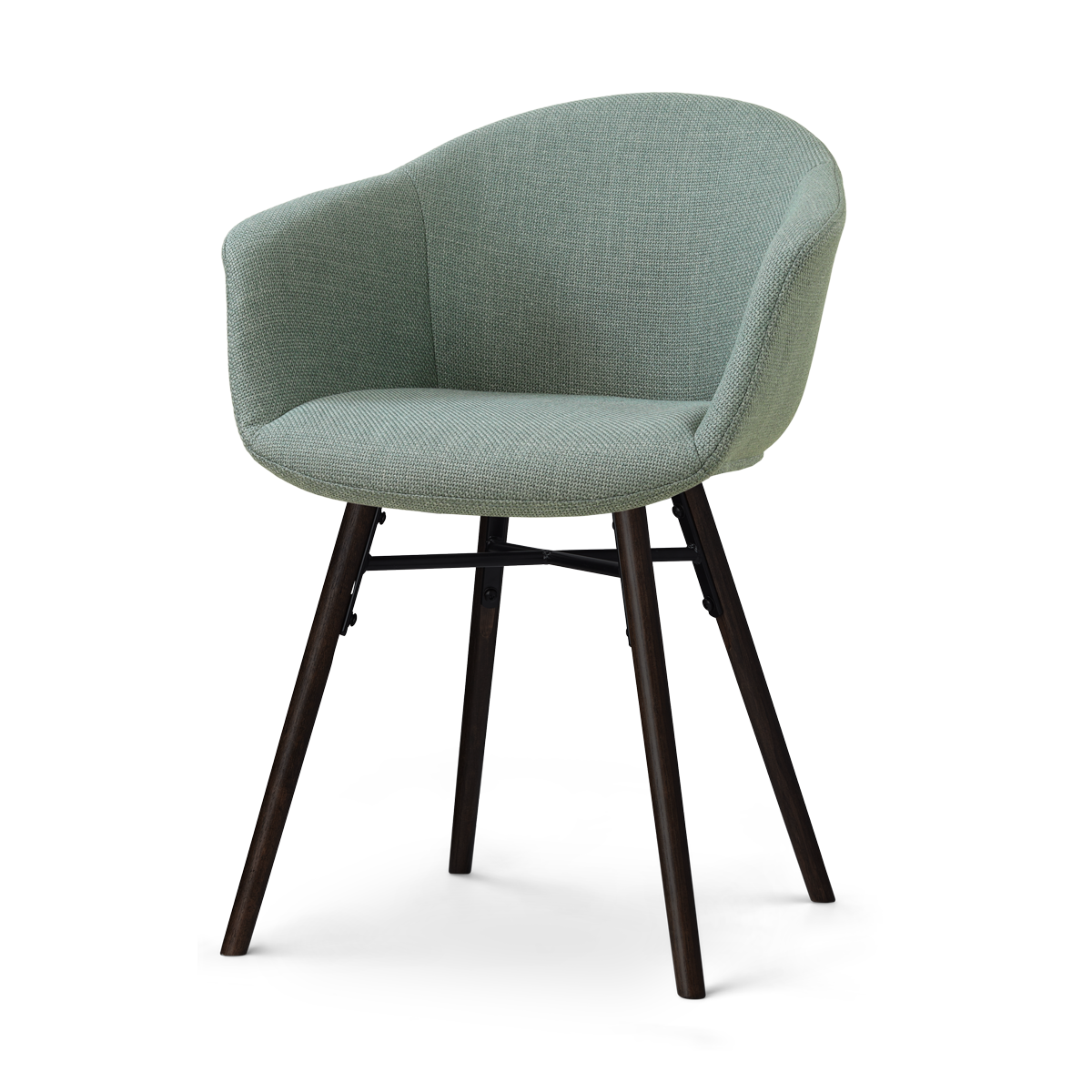 Nolon Nena-Otis eetkamerstoel saliegroen - zwart houten onderstel