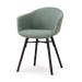 Nena-Otis eetkamerstoel saliegroen - zwart houten onderstel