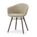 Nena-Otis eetkamerstoel taupe melange - walnoot houten onderstel