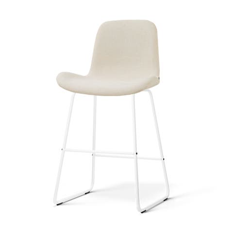 Nino-Fé barkruk cottonbeige - wit onderstel - 65 cm