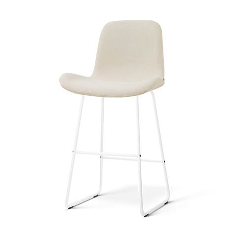 Nino-Fé barkruk cottonbeige - wit onderstel - 75 cm