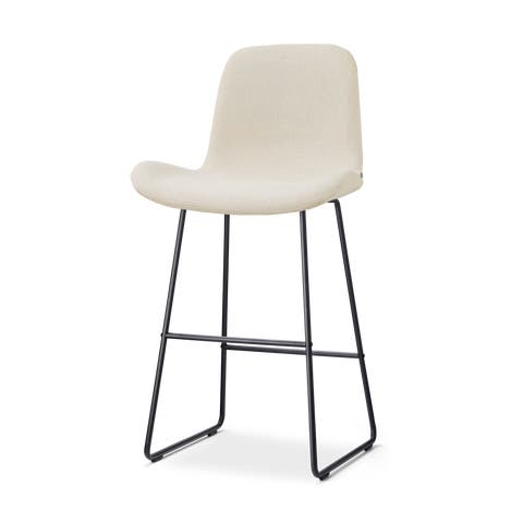 Nino-Fé barkruk cottonbeige - zwart onderstel - 75 cm