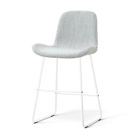 Nino-Fé barkruk grijs melange - wit onderstel - 65 cm