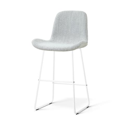 Nino-Fé barkruk grijs melange - wit onderstel - 75 cm