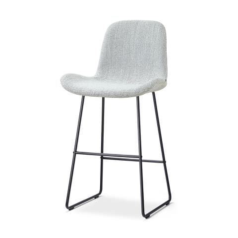 Nino-Fé barkruk grijs melange - zwart onderstel - 75 cm