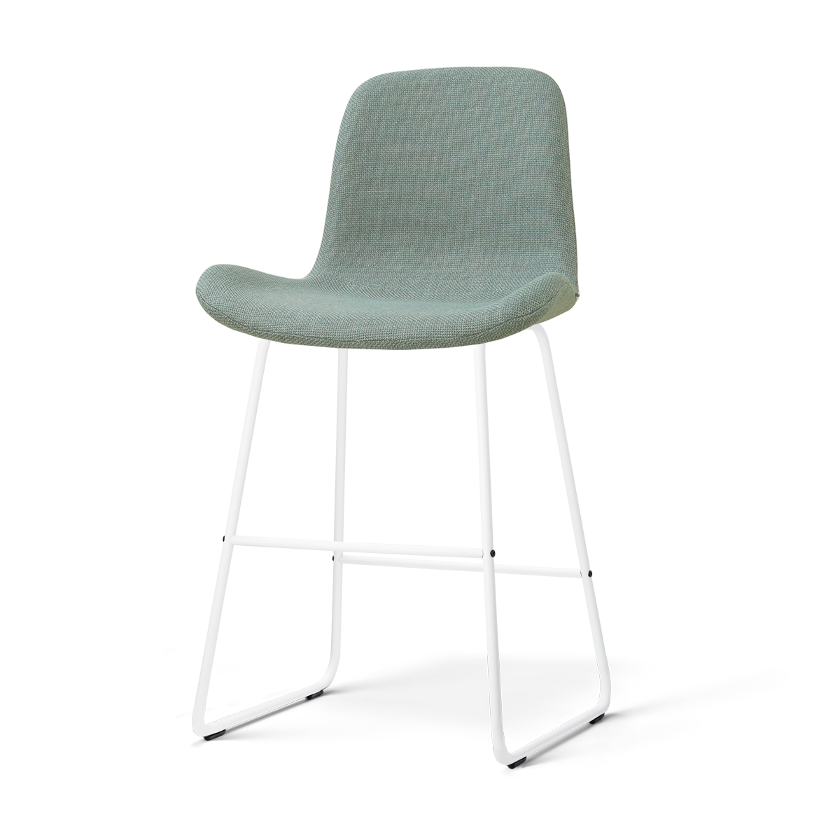 Nino-Fé barkruk saliegroen - wit onderstel - 65 cm