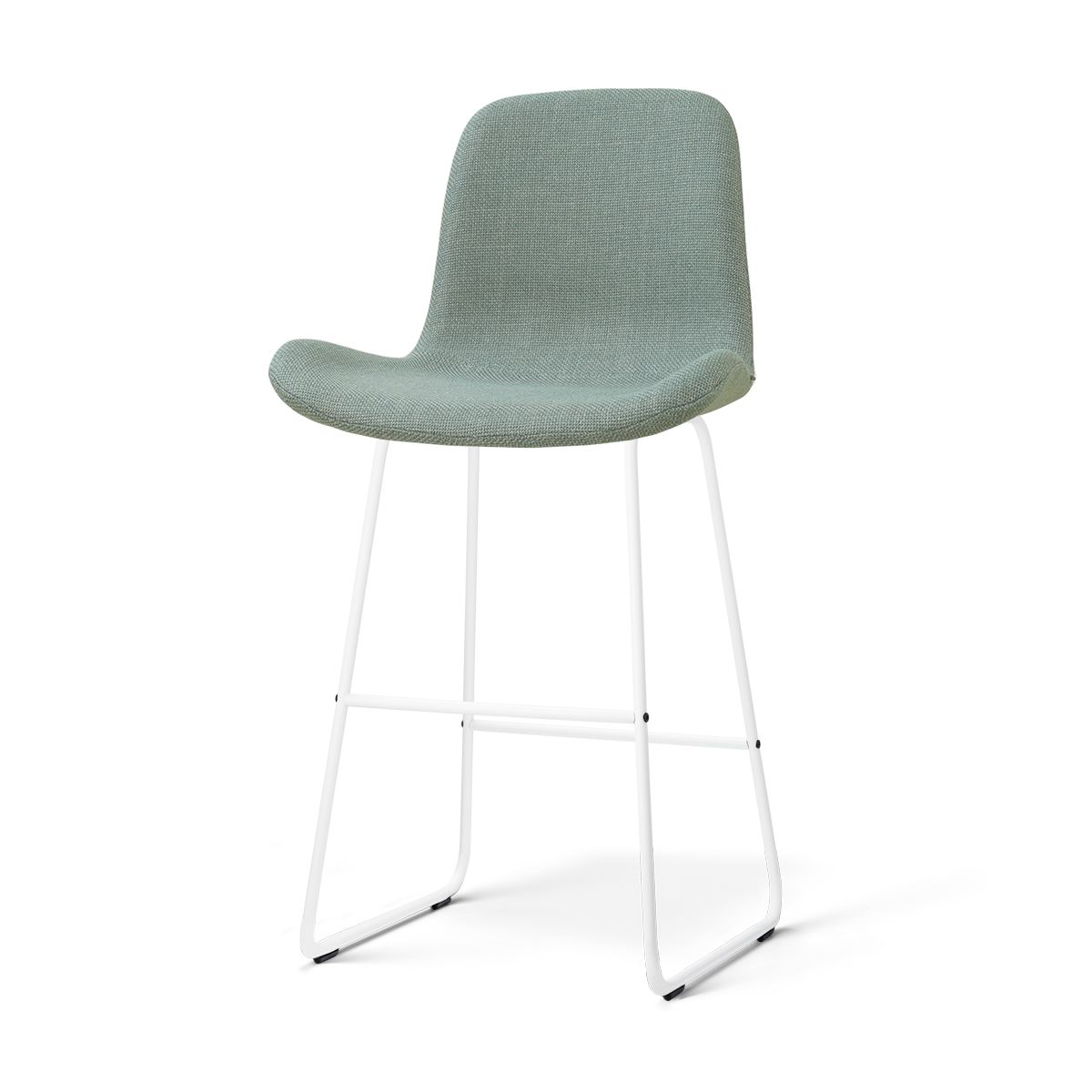 Nino-Fé barkruk saliegroen - wit onderstel - 75 cm