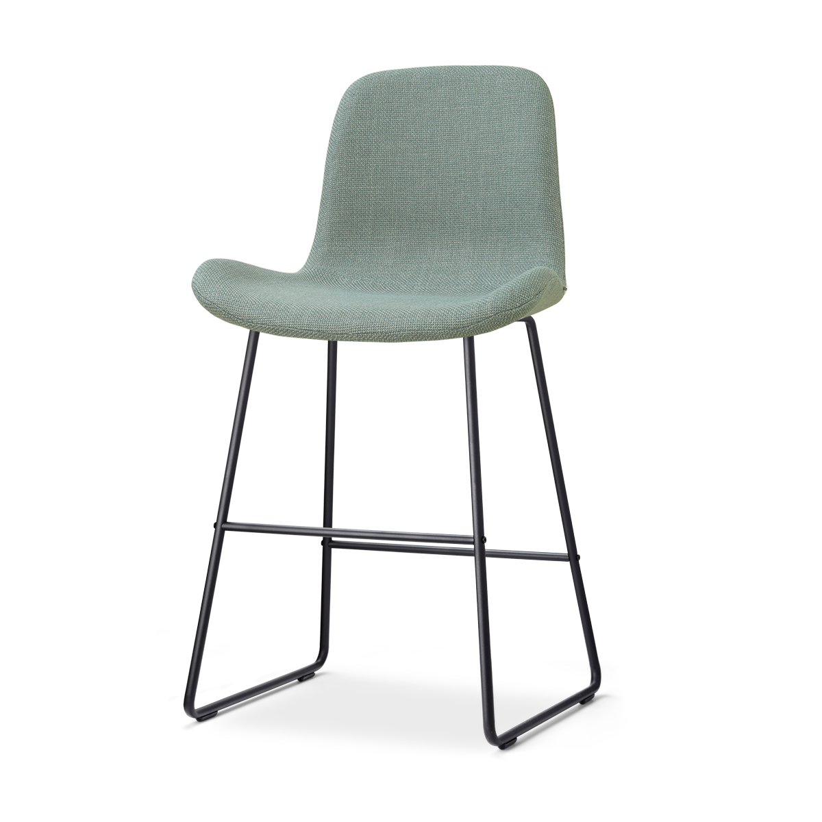 Nino-Fé barkruk saliegroen - zwart onderstel - 65 cm