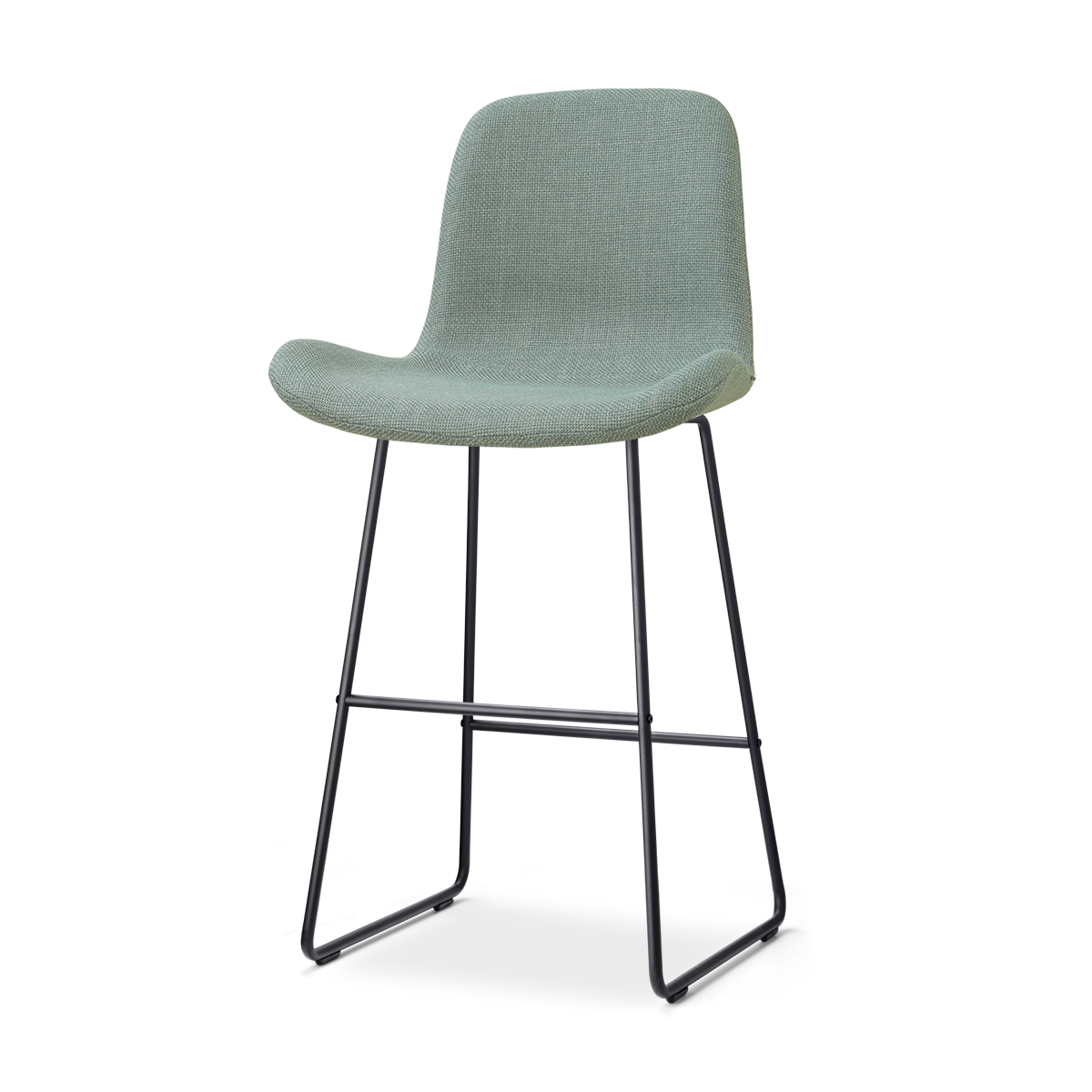 Nino-Fé barkruk saliegroen - zwart onderstel - 75 cm