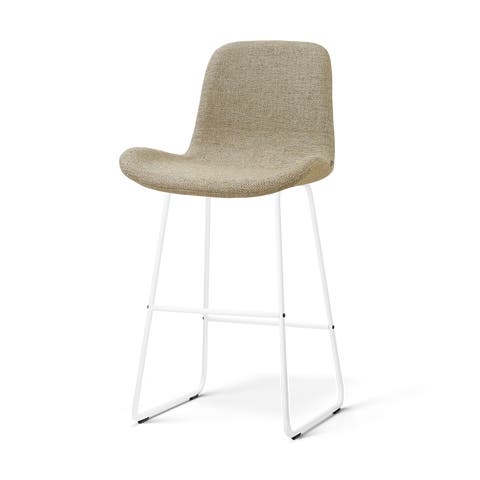 Nino-Fé barkruk taupe melange - wit onderstel - 75 cm