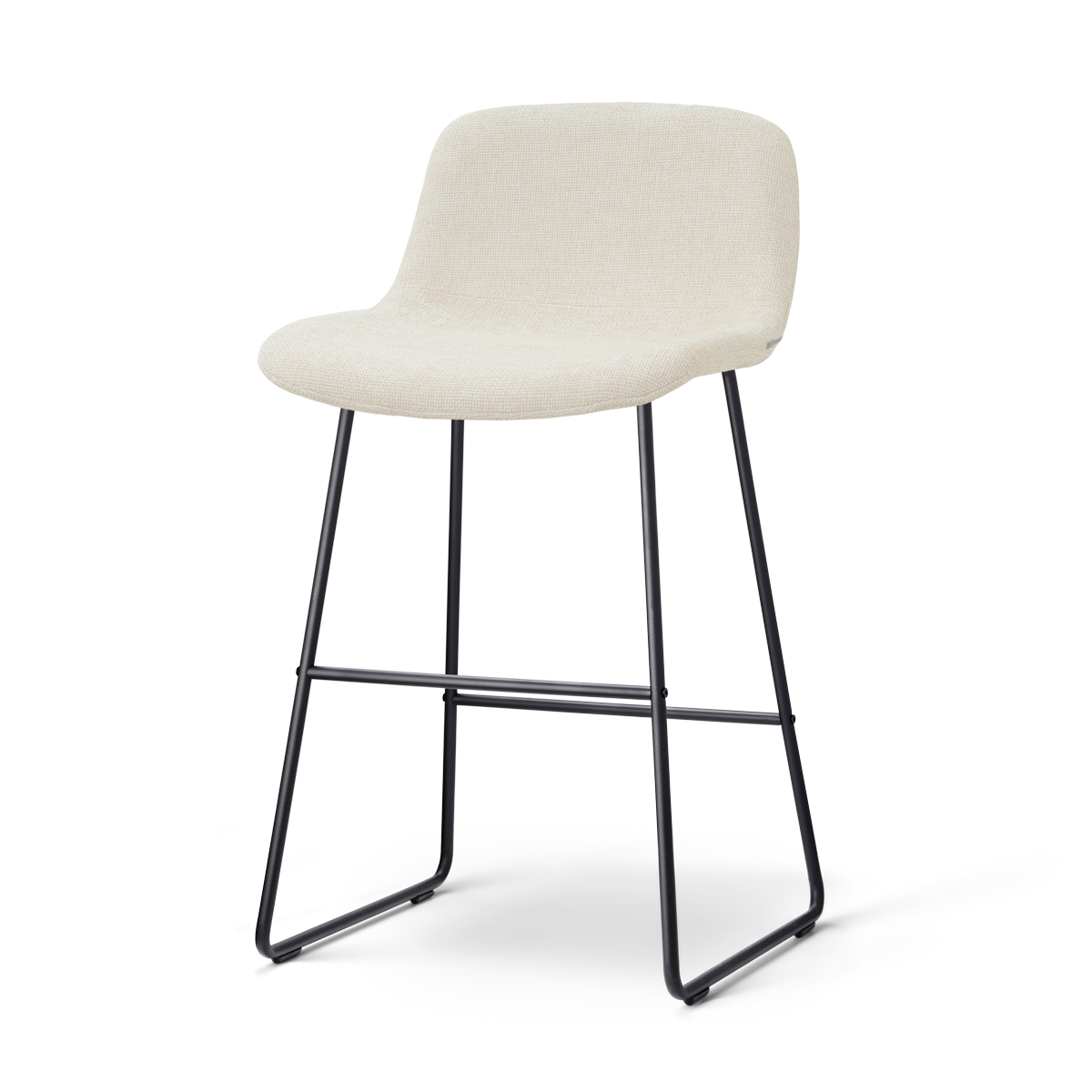 Nino-Mats barkruk cottonbeige - zwart onderstel - 65 cm