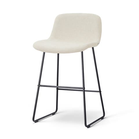 Nino-Mats barkruk cottonbeige - zwart onderstel - 65 cm