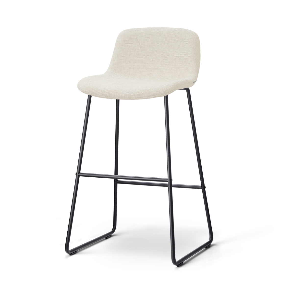 Nino-Mats barkruk cottonbeige - zwart onderstel - 75 cm