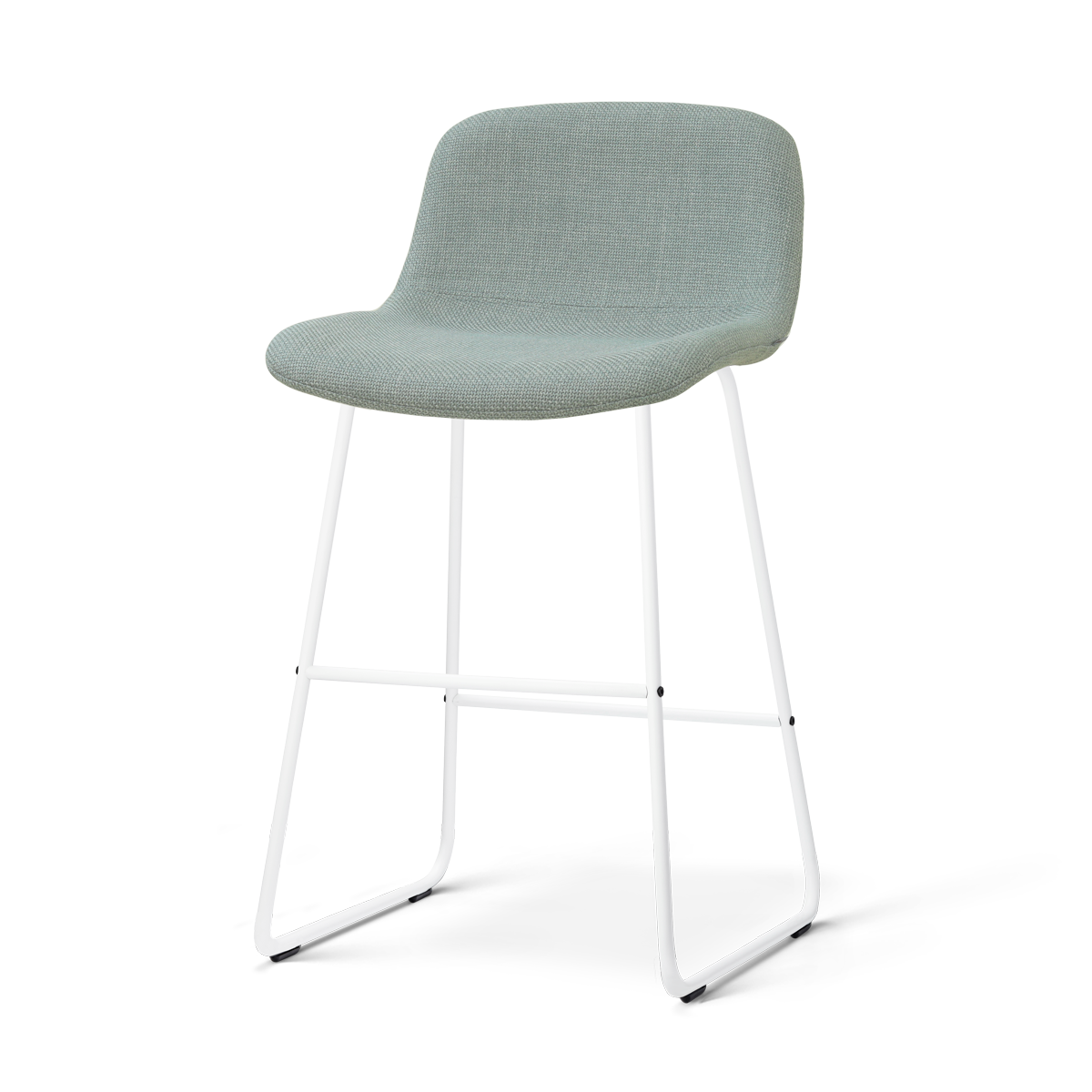 Nino-Mats barkruk saliegroen - wit onderstel - 65 cm