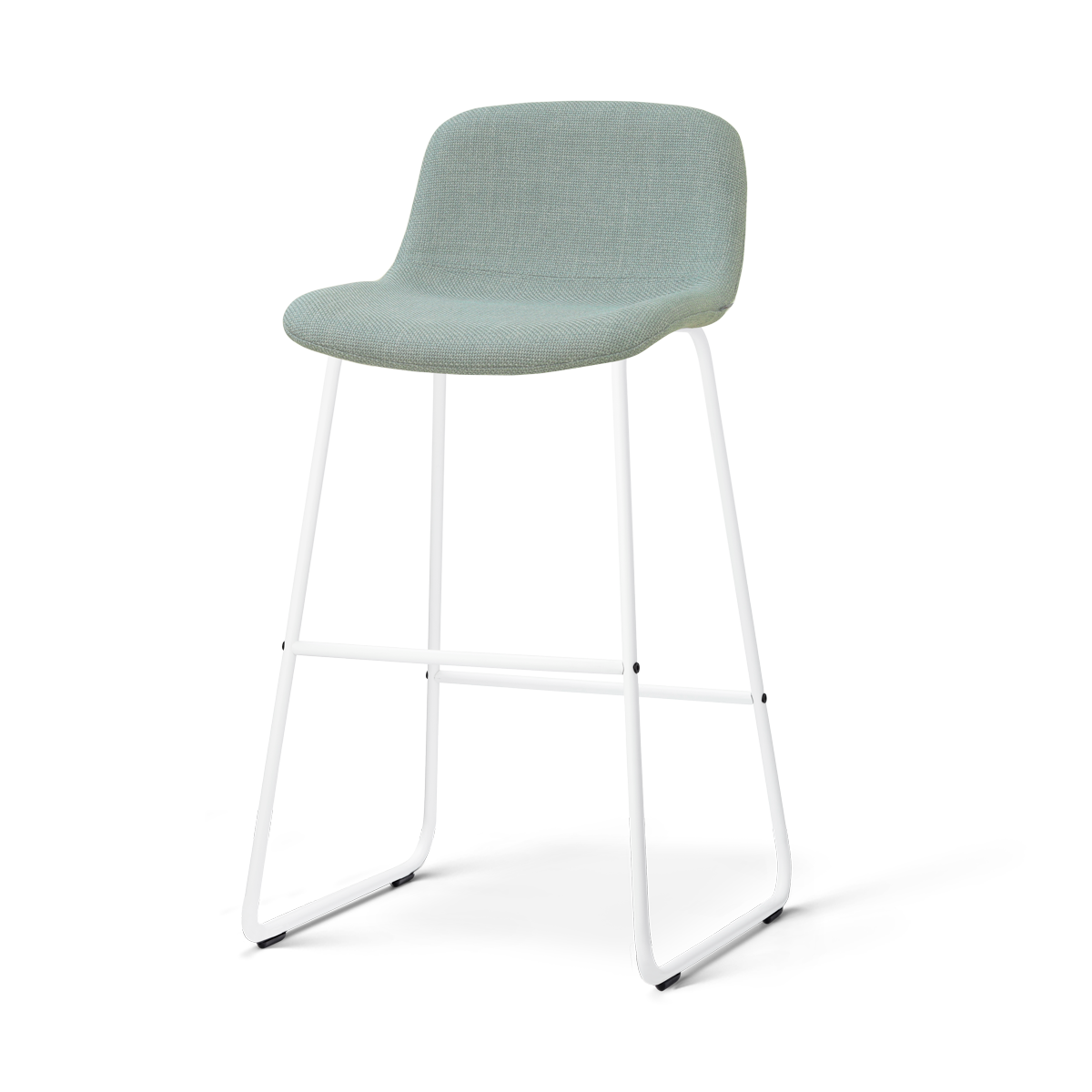 Nino-Mats barkruk saliegroen - wit onderstel - 75 cm