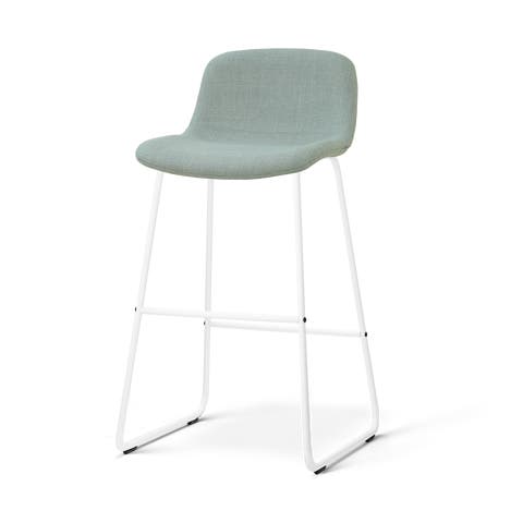 Nino-Mats barkruk saliegroen - wit onderstel - 75 cm