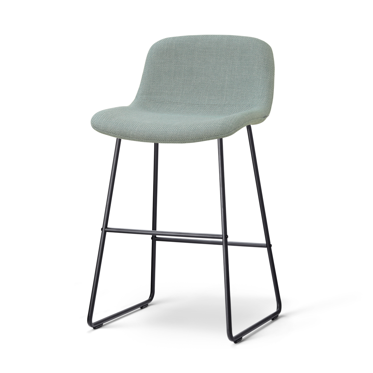 Nino-Mats barkruk saliegroen - zwart onderstel - 65 cm