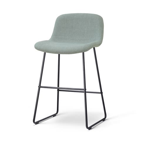 Nino-Mats barkruk saliegroen - zwart onderstel - 65 cm