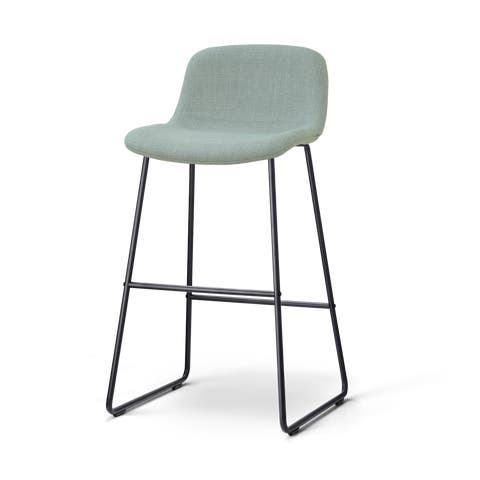 Nino-Mats barkruk saliegroen - zwart onderstel - 75 cm