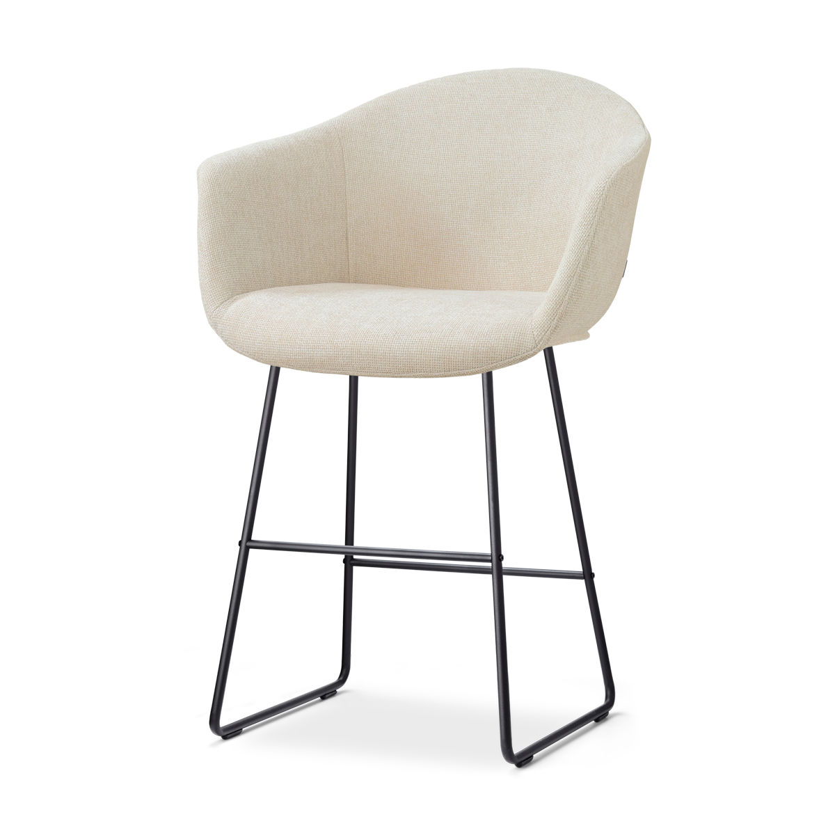 Nino-Otis barkruk cottonbeige - zwart onderstel - 65 cm