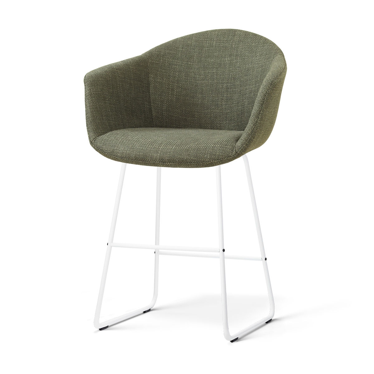 Nolon Nino-Otis barkruk forestgroen - wit onderstel - 65 cm