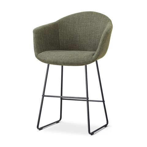 Nino-Otis barkruk forestgroen - zwart onderstel - 65 cm