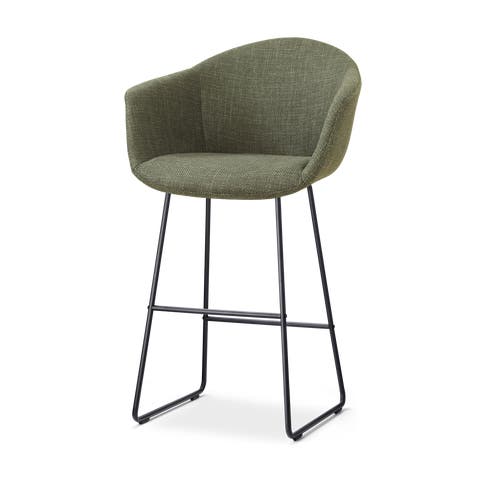 Nino-Otis barkruk forestgroen - zwart onderstel - 75 cm