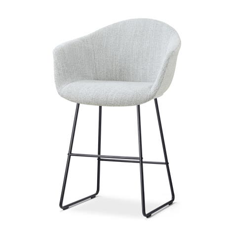 Nino-Otis barkruk grijs melange - zwart onderstel - 65 cm