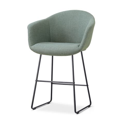 Nino-Otis barkruk saliegroen - zwart onderstel - 65 cm