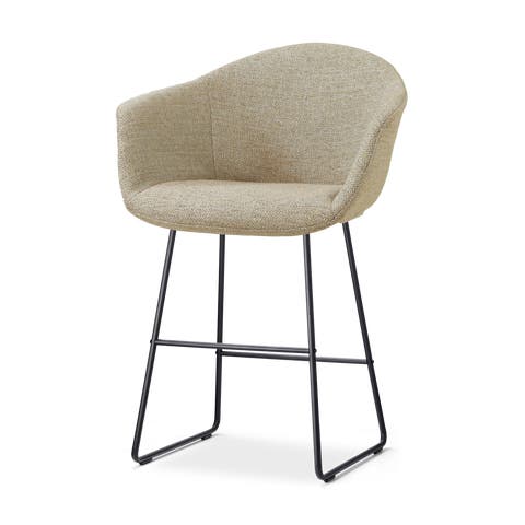 Nino-Otis barkruk taupe melange - zwart onderstel - 65 cm